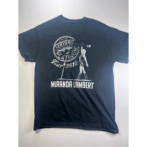 Miranda Lambert T-Shirt Unisex L Black 2015 Certified Platinum Tour Graphic Tee